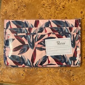 NWT Periea Handbag Purse Organizer Tropical Floral Print